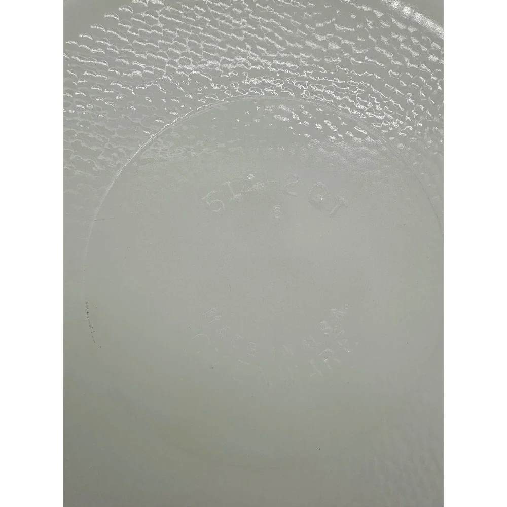 Glasbake Dish no lid vintage Daisy Sunflower Milk Glass White Yellow 2QT‎